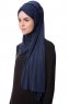 Eslem - Marinblå Pile Jersey Hijab - Ecardin