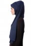 Eslem - Marinblå Pile Jersey Hijab - Ecardin