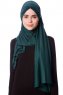Eslem - Mörkgrön Pile Jersey Hijab - Ecardin