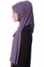 Eslem - Mörklila Pile Jersey Hijab - Ecardin