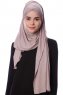 Eslem - Stengrå Pile Jersey Hijab - Ecardin