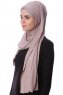 Eslem - Stengrå Pile Jersey Hijab - Ecardin