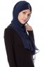Evren - Marinblå Chiffon Hijab