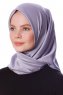 Eylul - Grå Fyrkantig Rayon Hijab