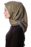Eylul - Khaki Fyrkantig Rayon Hijab