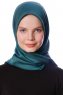 Eylul - Mörkgrön Fyrkantig Rayon Hijab