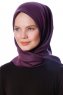 Eylul - Plommon Fyrkantig Rayon Hijab