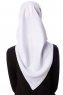 Eylul - Vit Fyrkantig Rayon Hijab