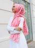 Famida - Rosa Mönstrad Hijab - Sal Evi