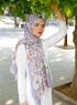Fani - Lila Mönstrad Hijab - Sal Evi