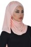 Filippa - Gammelrosa Praktisk Bumull Hijab - Ayse Turban