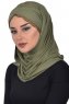 Filippa - Khaki Praktisk Bumull Hijab - Ayse Turban