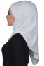 Filippa - Vit Praktisk Bumull Hijab - Ayse Turban