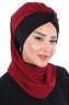 Gill - Bordeaux & Svart Praktisk Hijab