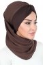 Gill - Brun & Brun Praktisk Hijab