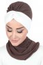 Gill - Brun & Creme Praktisk Hijab