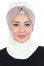 Gill - Creme & Taupe Praktisk Hijab