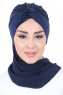 Gill - Marinblå & Marinblå Praktisk Hijab