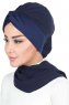 Gill - Marinblå & Marinblå Praktisk Hijab