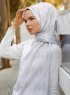 Grå Blad Mönstrad Hijab - Sal Evi