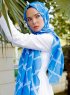 Habibah - Blå Mönstrad Hijab - Sal Evi