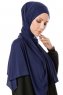 Hande - Marinblå Bomull Hijab - Gülsoy