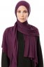 Hande - Plommon Bomull Hijab - Gülsoy