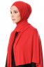 Hande - Röd Bomull Hijab - Gülsoy