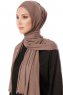 Hande - Taupe Bomull Hijab - Gülsoy