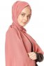 Hazal - Tegelröd Crepe Hijab - Ecardin