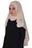 Helena - Beige Praktisk Hijab - Ayse Turban