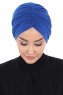 Jill - Blå Bomull Turban - Ayse Turban