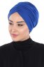 Jill - Blå Bomull Turban - Ayse Turban