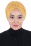 Jill - Senapsgul Bomull Turban - Ayse Turban