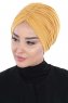 Jill - Senapsgul Bomull Turban - Ayse Turban