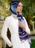 Jumana - Lila Mönstrad Hijab - Sal Evi