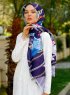 Jumana - Lila Mönstrad Hijab - Sal Evi