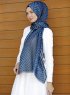 Dounia - Marinblå Mönstrad Hijab