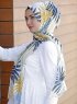 Dounia - Senapsgul Mönstrad Hijab
