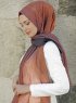 Dounia - Tegelröd Mönstrad Hijab