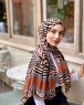 Kadifa - Senapsgul Mönstrad Bomull Hijab - Mirach