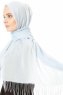 Kadri - Ljusgrå Hijab Med Pärlor - Özsoy