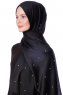 Kadri - Svart Hijab Med Pärlor - Özsoy