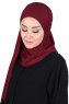 Kaisa - Bordeaux Praktisk Bumull Hijab