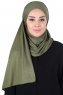 Kaisa - Khaki Praktisk Bumull Hijab