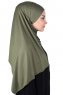 Kaisa - Khaki Praktisk Bumull Hijab