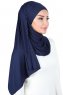 Kaisa - Marinblå Praktisk Bumull Hijab