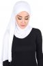 Kaisa - Vit Praktisk Bumull Hijab