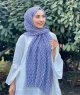 Kalila - Vit Mönstrad Bomull Hijab