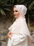 Khawla - Gammelrosa Mönstrad Bomull Hijab